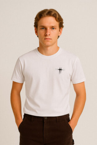 Camiseta Branca Algodão Pima Corte Slim - (Re)AJA