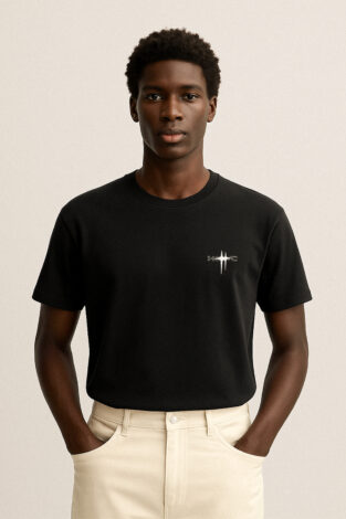 Camiseta Preta Algodão Pima Corte Slim - (Re)AJA